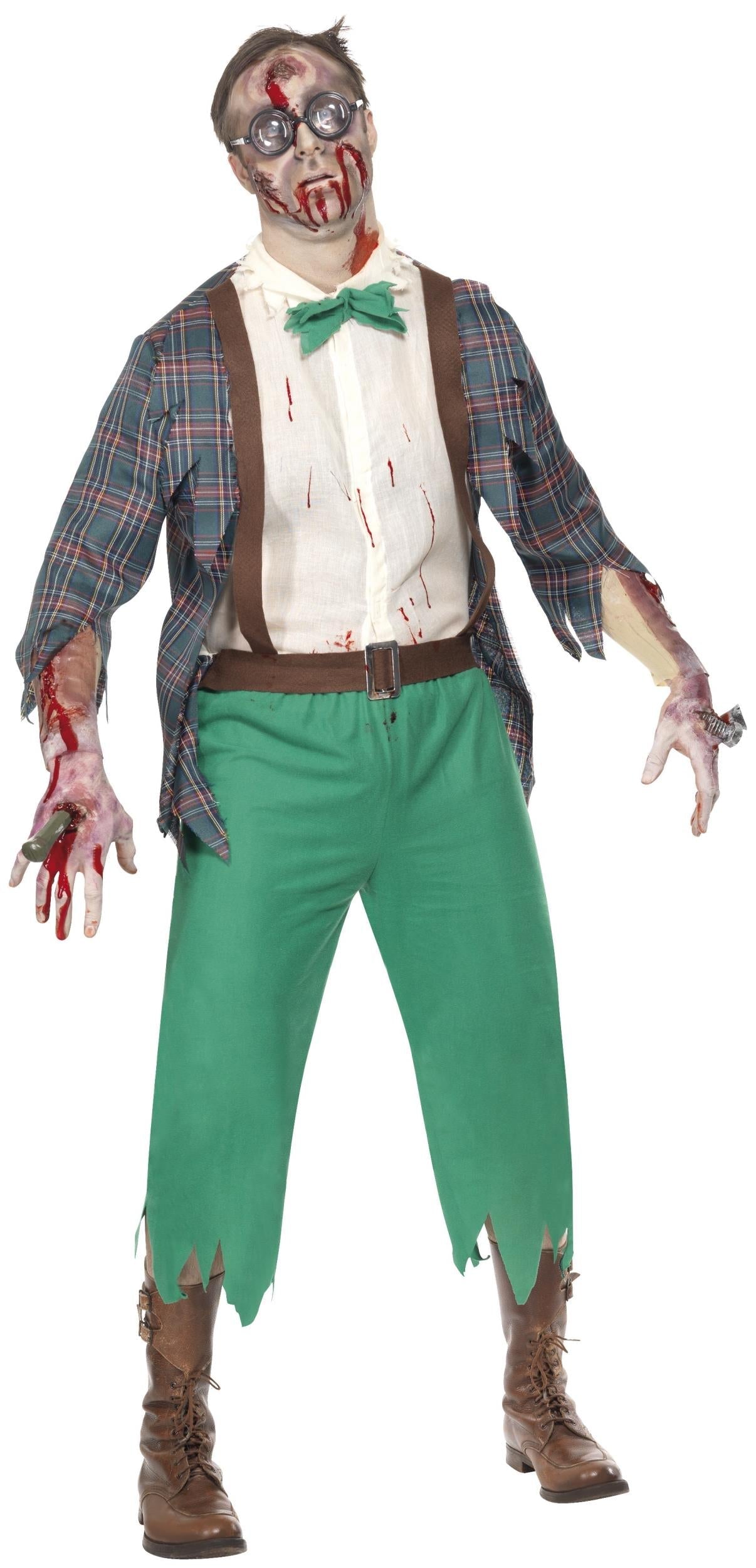 High School Horror: Zombie Geek Adult Costume Medium 38-40 Chest by HalloweenStore.com