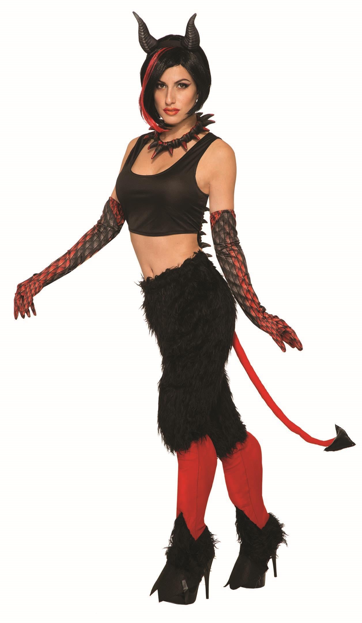 Deluxe Devil Pants With Tail Costume Standard by HalloweenStore.com