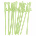 10 Bachelorette Party Glow Penis Sexy Sipping Straws by HalloweenStore.com