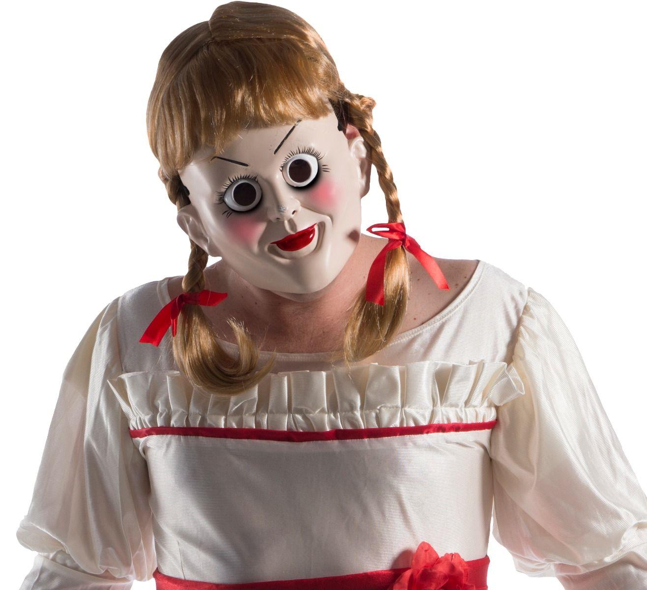 Annabelle: Creation Annabelle Movie Mask With Wig by HalloweenStore.com