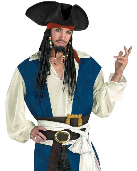 Jack Sparrow Pirates Of The Caribbean Deluxe Costume: Men's Size 42-46 by HalloweenStore.com