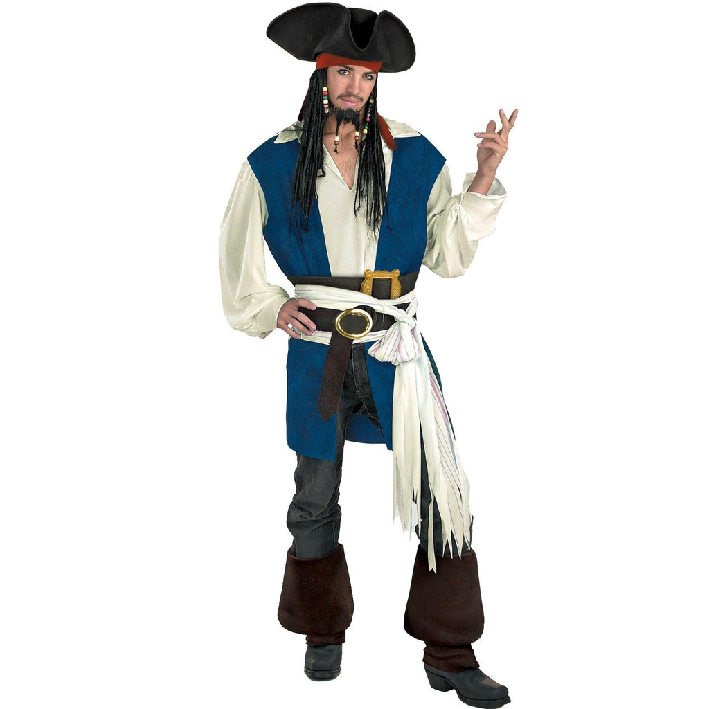 Jack Sparrow Pirates Of The Caribbean Deluxe Costume: Men's Size 42-46 by HalloweenStore.com