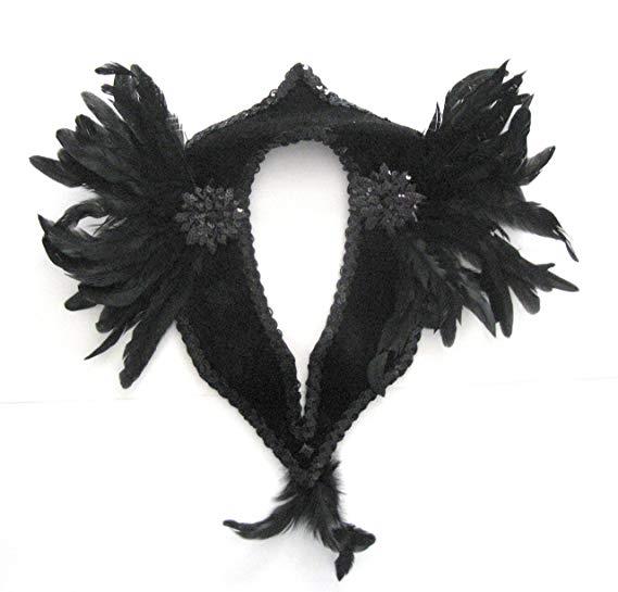Black Feathered Raven Collar Costume Accessory by HalloweenStore.com