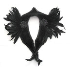 Black Feathered Raven Collar Costume Accessory by HalloweenStore.com