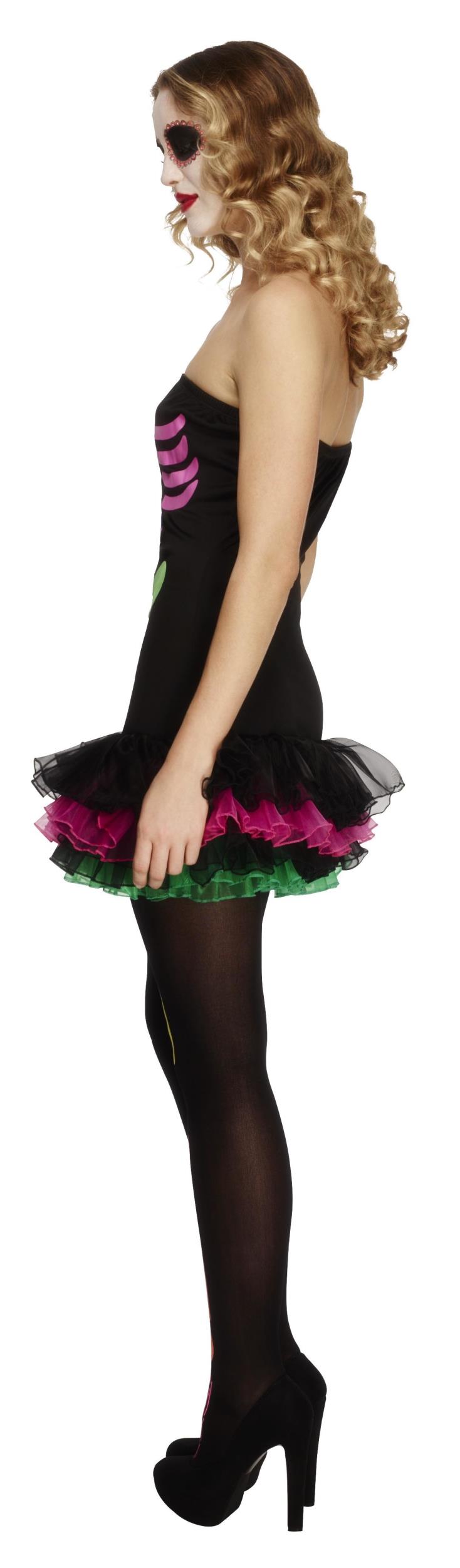 Fever Neon Skeleton Tutu Dress Women's Costume Size XS 2-4 by HalloweenStore.com
