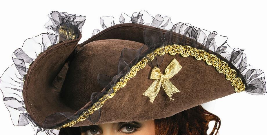 Forum Novelties Womens Brown Tricorner Tricorn Pirate Hat Costume Accessory by HalloweenStore.com