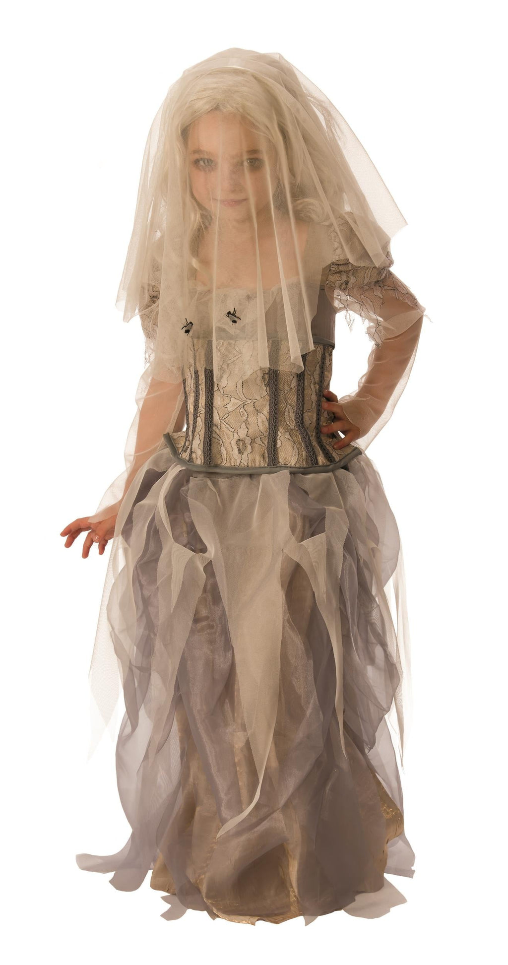Rubies Ghost Zombie Bride Girls Costume Large 10-12 by HalloweenStore.com