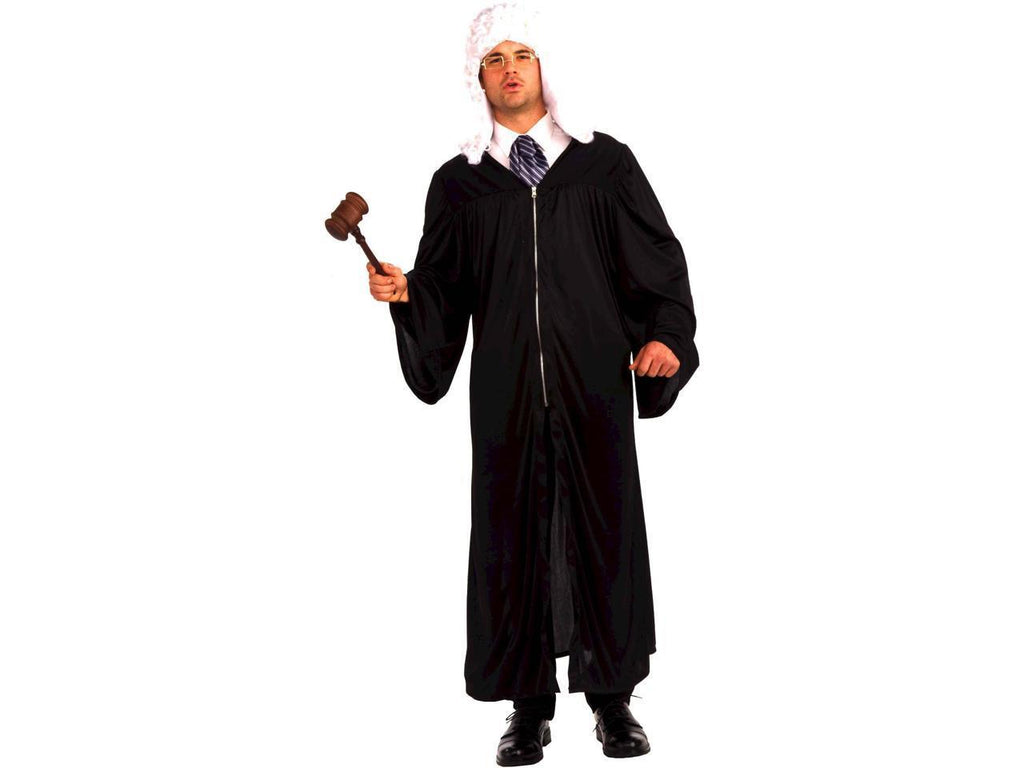 The Judge or Graduation Gown Adult Costume Black Robe by HalloweenStore.com