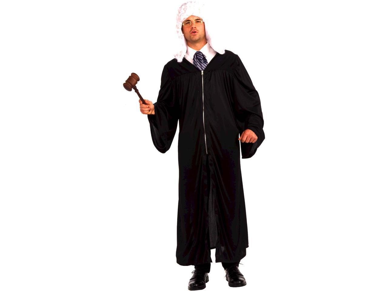 The Judge or Graduation Gown Adult Costume Black Robe by HalloweenStore.com