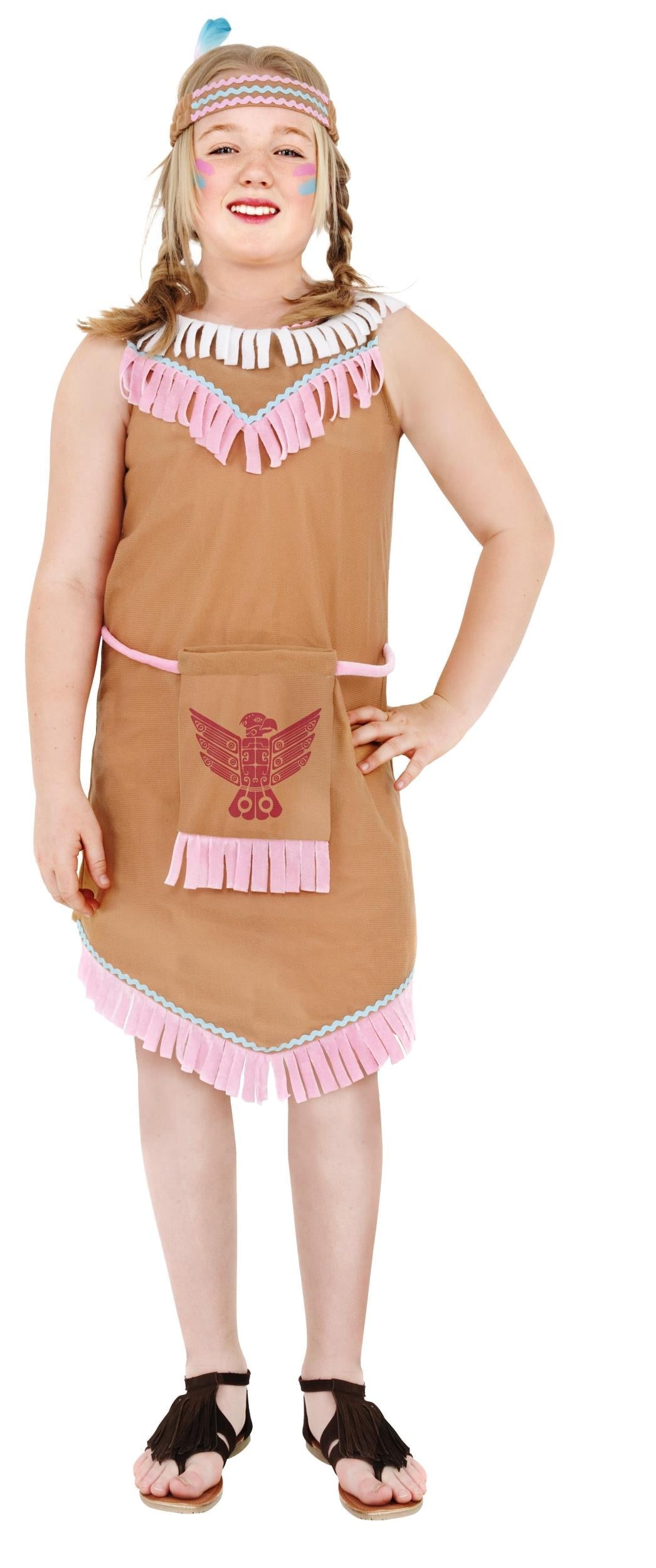 Indian Girl Child Costume Size 10-12 by HalloweenStore.com