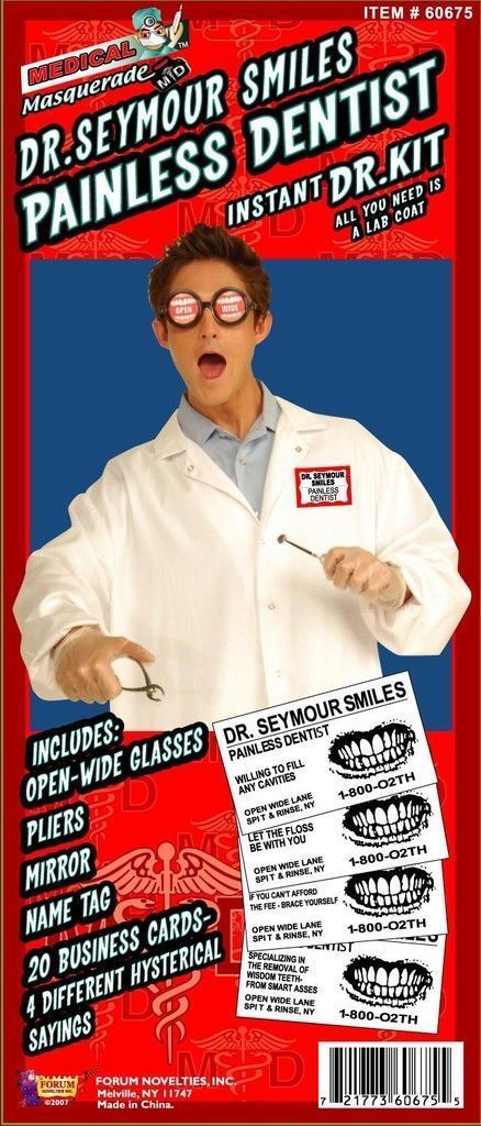 Dr Seymour Smiles Kit Humorous Adult Costume Kit by HalloweenStore.com