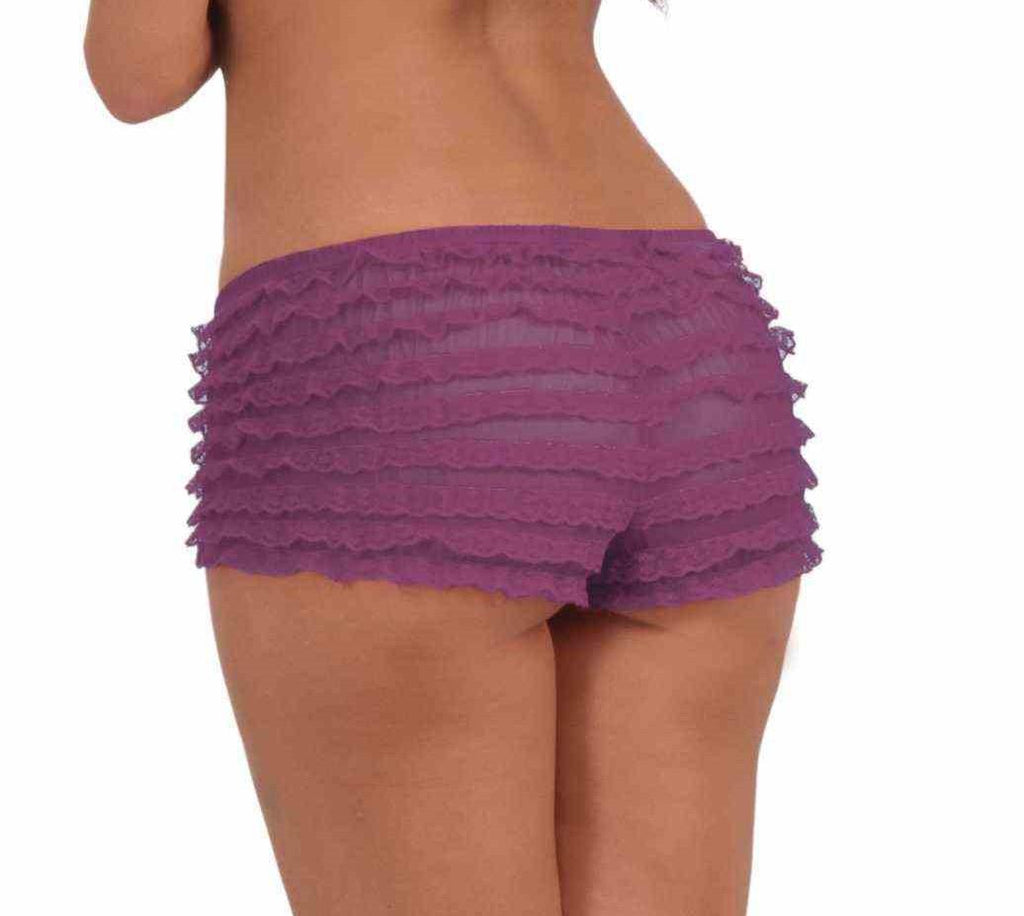 Lavender Purple Ruffled French Maid Panties by HalloweenStore.com