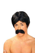 Forum Novelties Men's Burt The Bandit Novelty Black Wig and Mustache by HalloweenStore.com