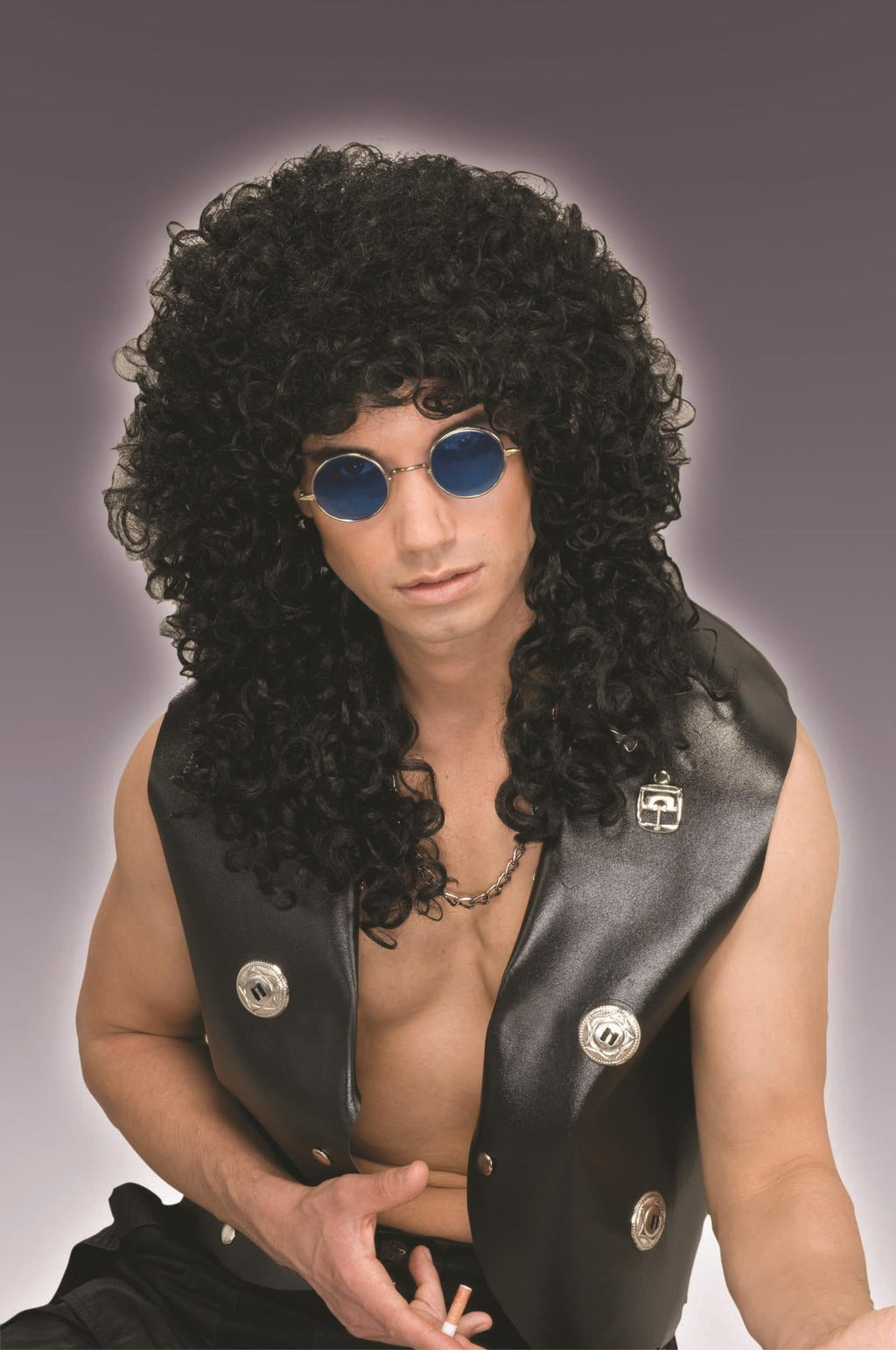 Forum Novelties 80's To The Maxx Black Wild Curl Adult Unisex Wig by HalloweenStore.com