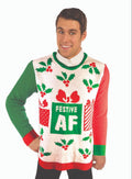 Forum Novelties Festive AF Ugly Christmas Sweater Size X-Large by HalloweenStore.com