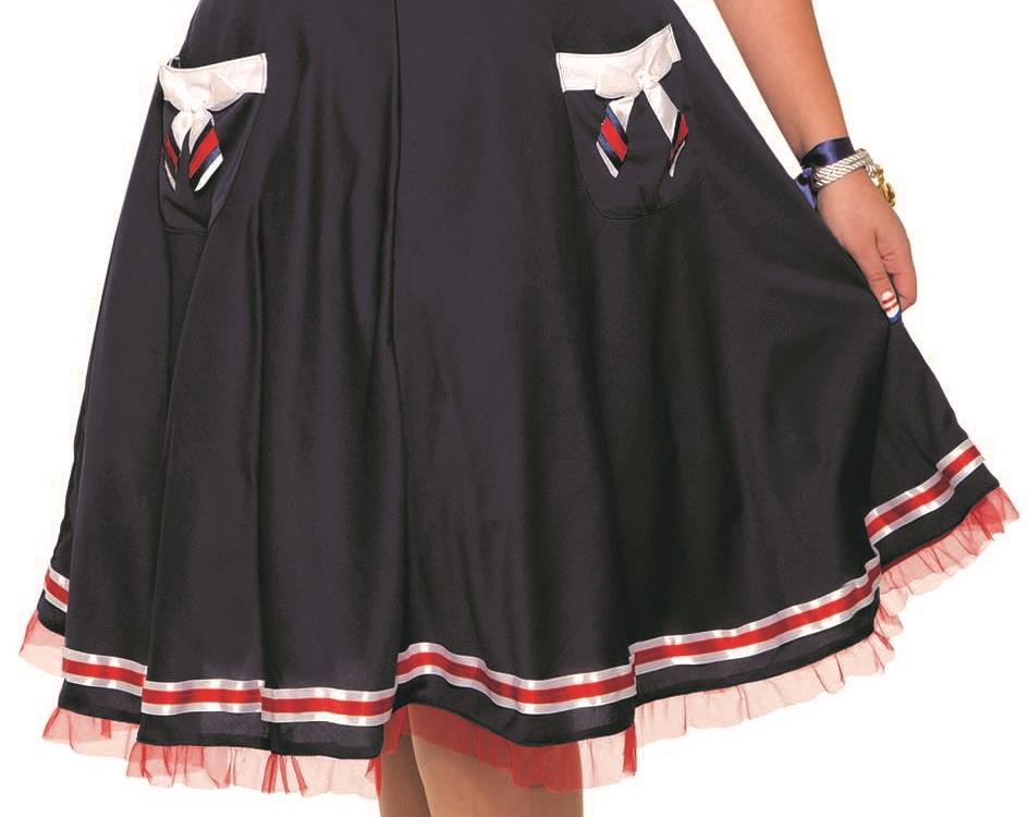 Sexy Ahoy Lady Navy Blue Women's Sailor Halloween Costume Plus by HalloweenStore.com