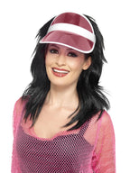 80's Pink Plastic Poker Sun Visor 44946 by HalloweenStore.com