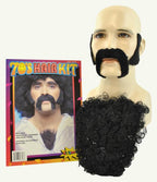 70's Disco Mustache Burns Chest Instant Disguise Hair Kit For Adults by HalloweenStore.com