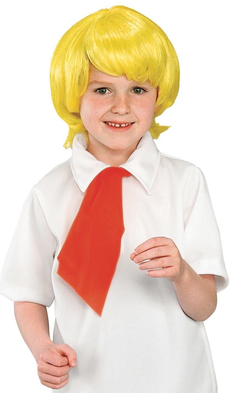 Scooby Doo: Fred Child's Costume Wig Shirt Pants Size Small 4-6 by HalloweenStore.com