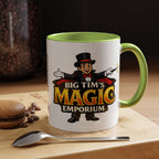 Magic Logo Coffee Mug — "Big Tim's Magic Emporium" Accent Mug (11/15oz) by Printify