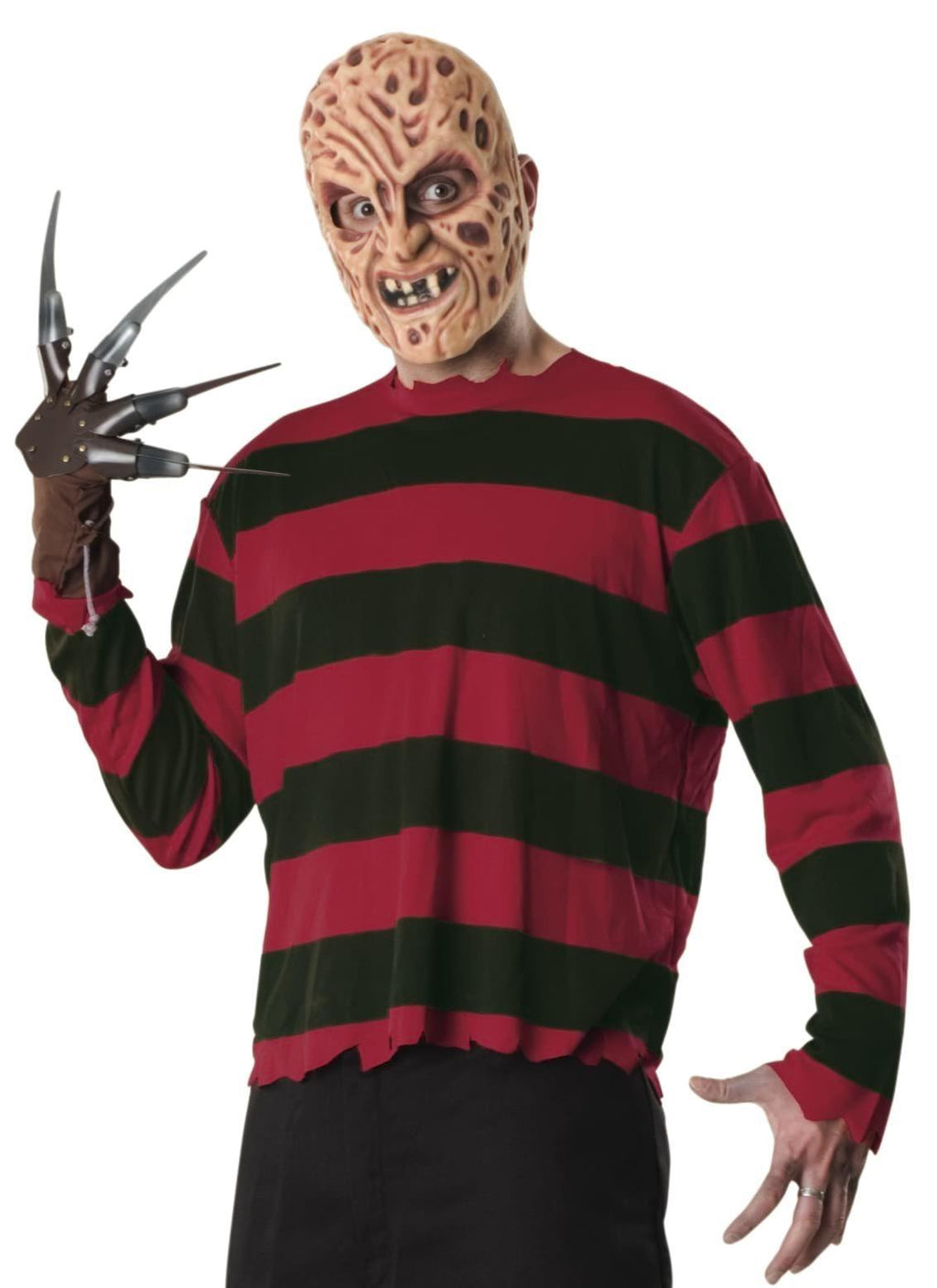 Freddy Krueger Economy Costume Sweater and Mask Size Standard by HalloweenStore.com