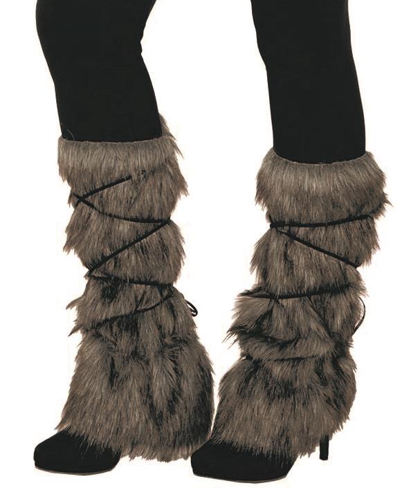 Viking Leg Guard Gray Game of Thrones Leg Warmers Costume Accessories by HalloweenStore.com