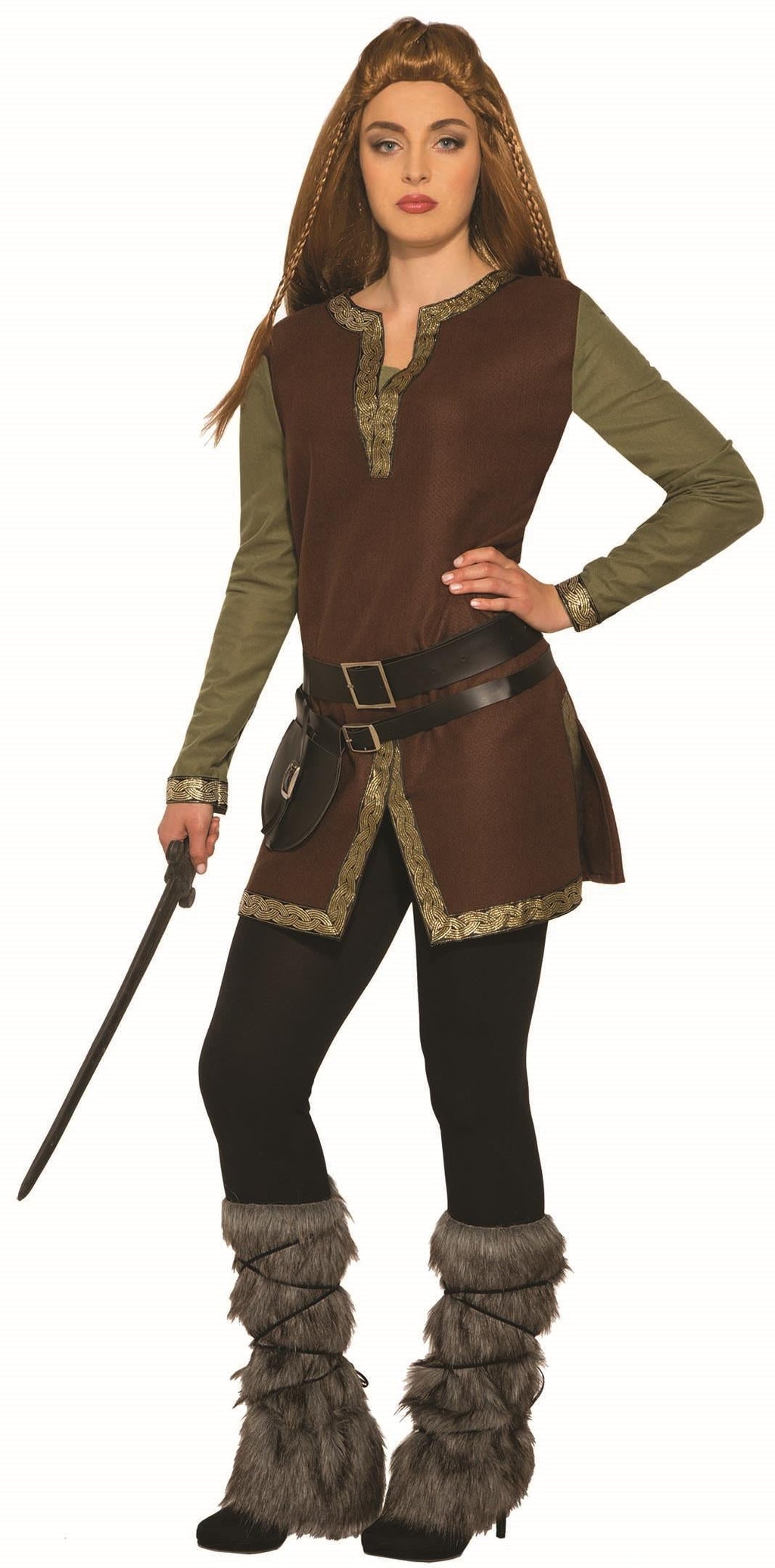 Viking Leg Guard Gray Game of Thrones Leg Warmers Costume Accessories by HalloweenStore.com