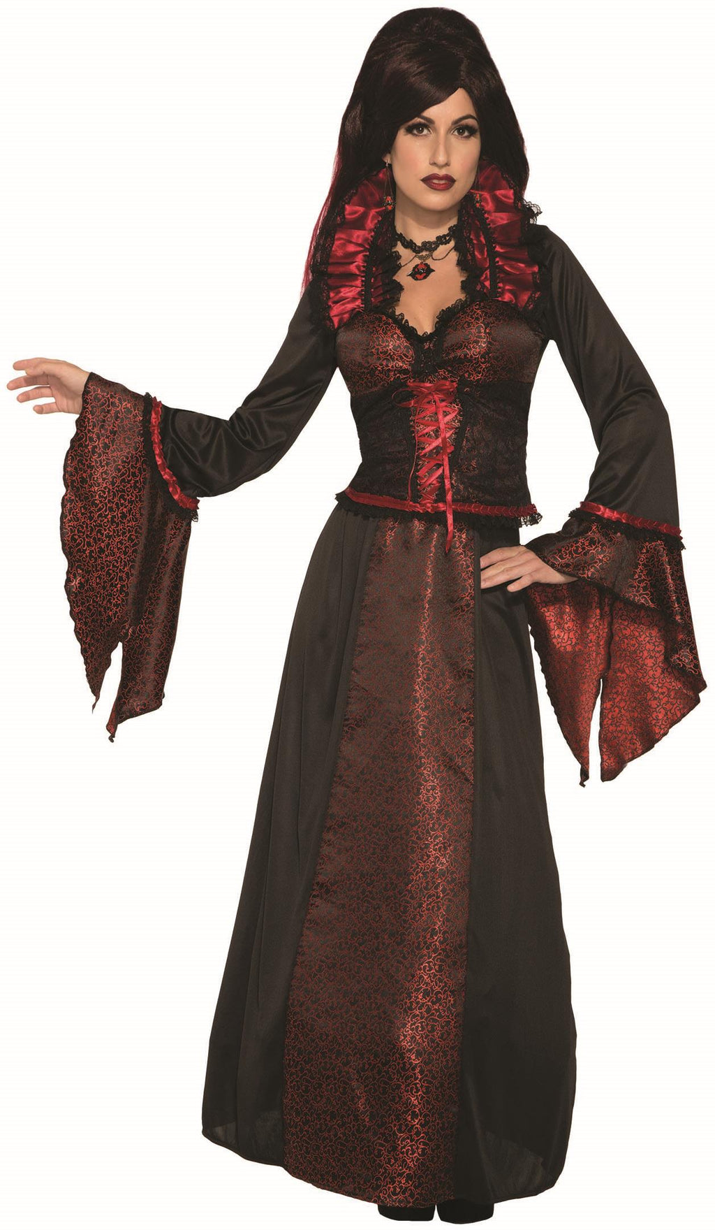 Crimson Countess Women's Vampire Hostess Dress Costume by HalloweenStore.com