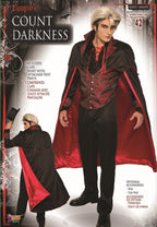 Count Darkness Red and Black Modern Vampire Costume by HalloweenStore.com