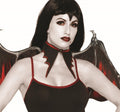 Vampire Red and Black Bat Collar Vampiress Choker by HalloweenStore.com