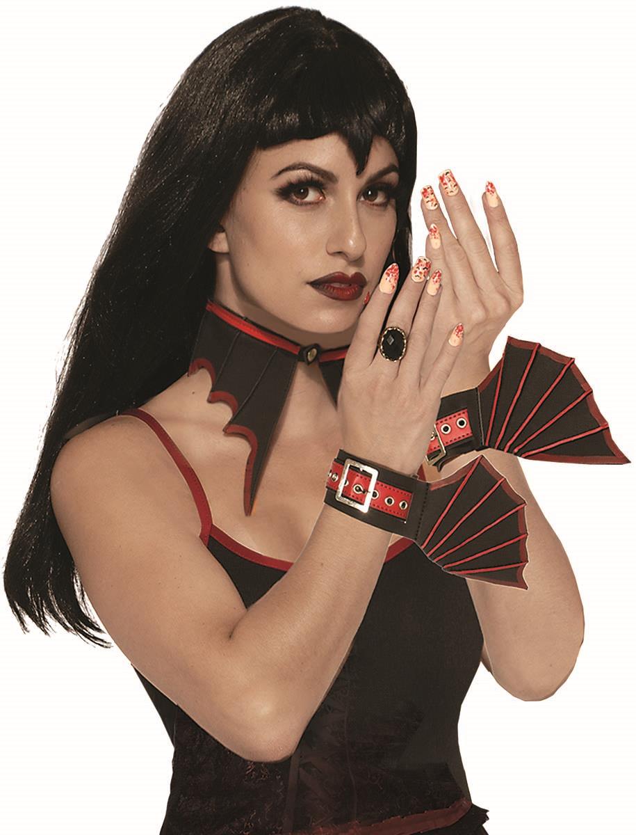 Vampire Wrist Cuffs Bat Wings Costume Accessories by HalloweenStore.com