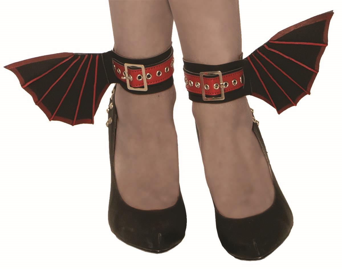 Vampire Ankle Cuffs Gothic Bat Wings Costume Accessories by HalloweenStore.com