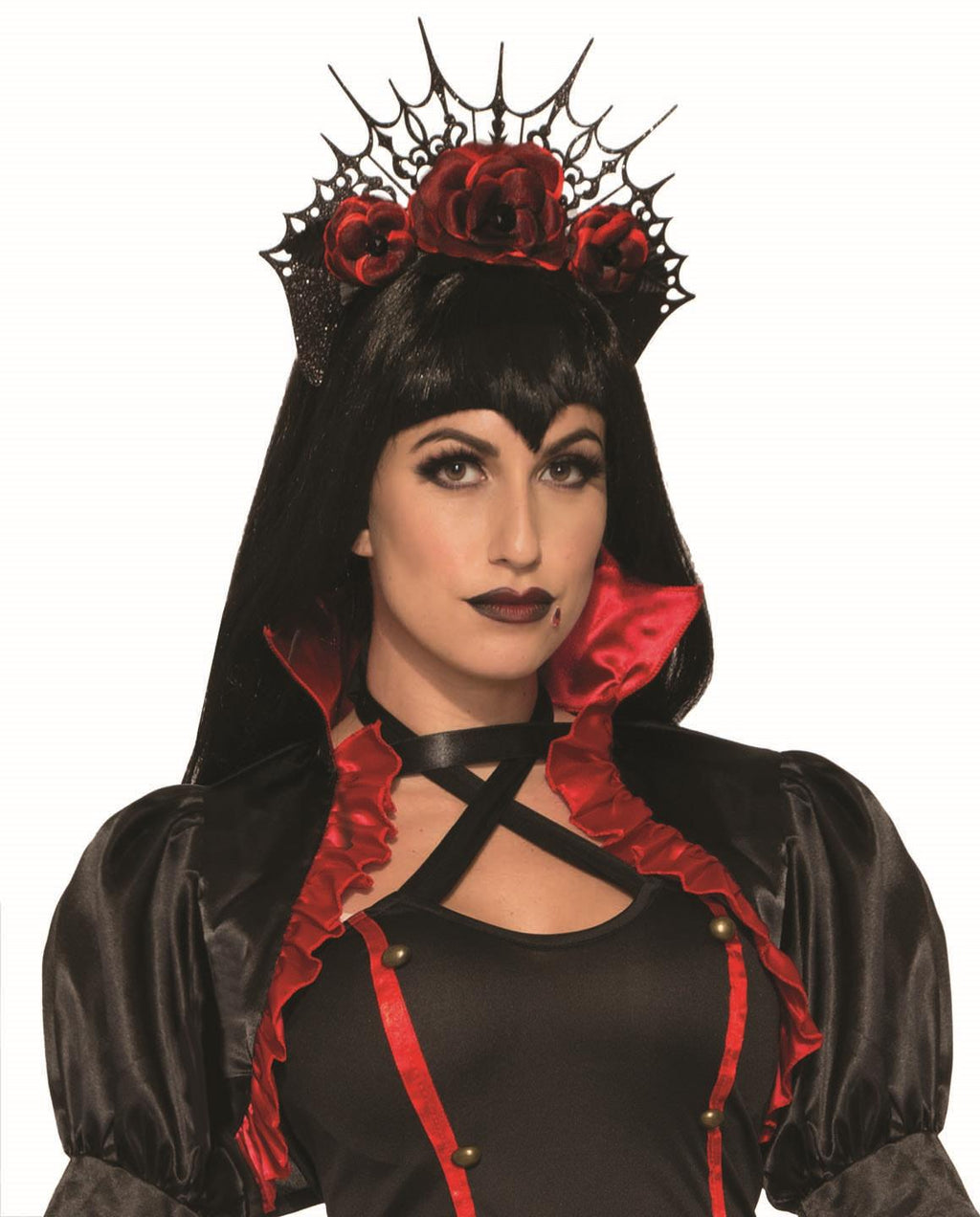 Gothic Flower Vampire Rose Headband Crown Costume Accessory by HalloweenStore.com