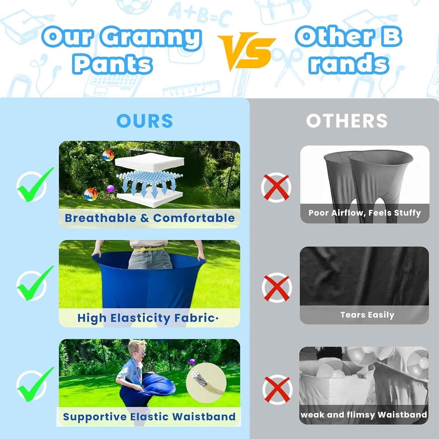 Grandma Pants Yard Games | Fun Inflatable Outdoor Party Games with Elastic Ball, Suitable for Group Participation, Polyester Material