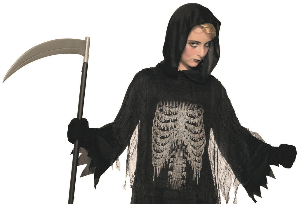 Night Reaper Child Grim Reaper Death Tattered RobeChild Small 4--6 by HalloweenStore.com