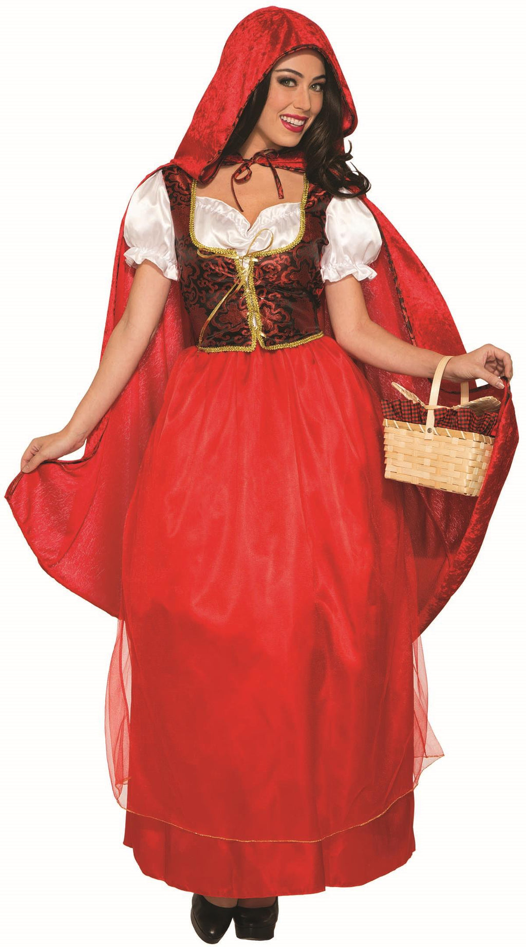 Classic Red Riding Hood Dress and Cape Adult Costume Standard Size 14-16 by HalloweenStore.com