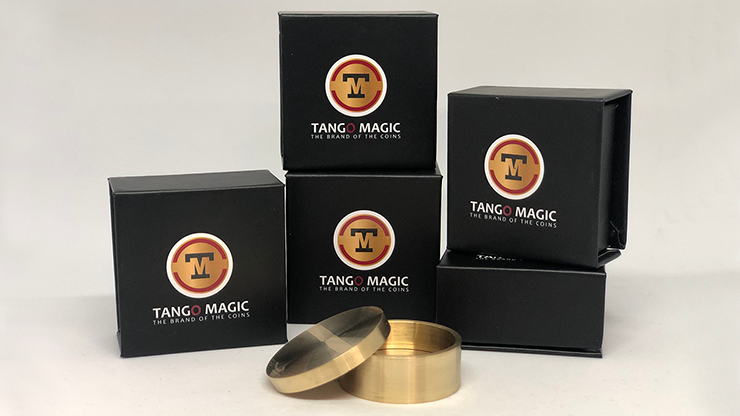 Slot Okito Coin Box Brass Half Dollar (B0019) by Tango by Murphy's Magic Supplies, Inc.