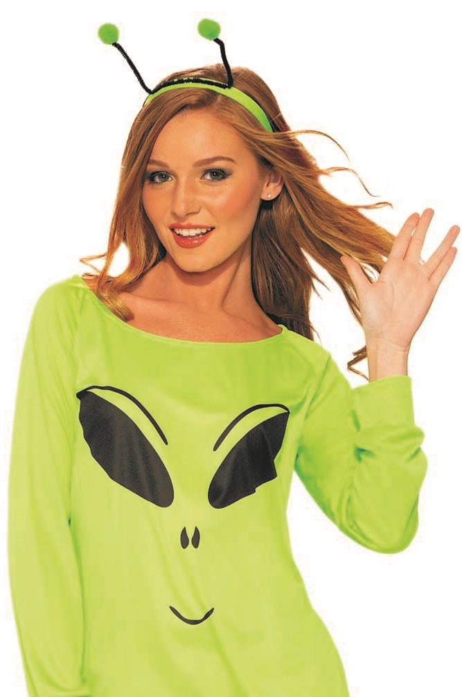 Spaced Out Green Alien Shirt and Leggings Adult Costume by HalloweenStore.com