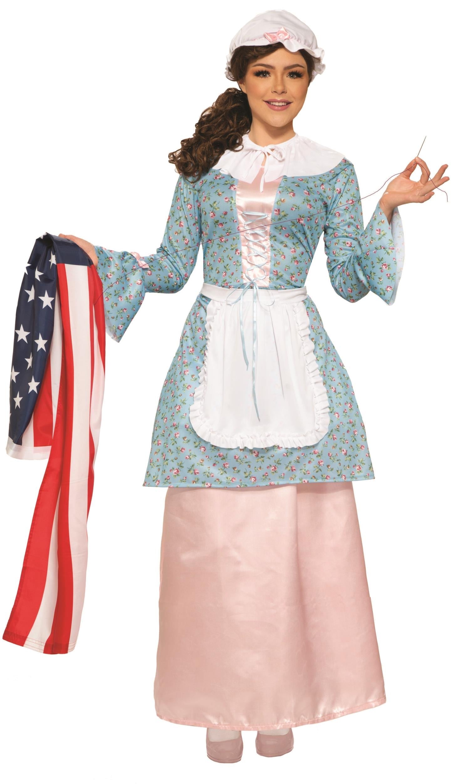 Betsy Ross Costume Founding Woman Adult Patriotic Attire X-Large by HalloweenStore.com