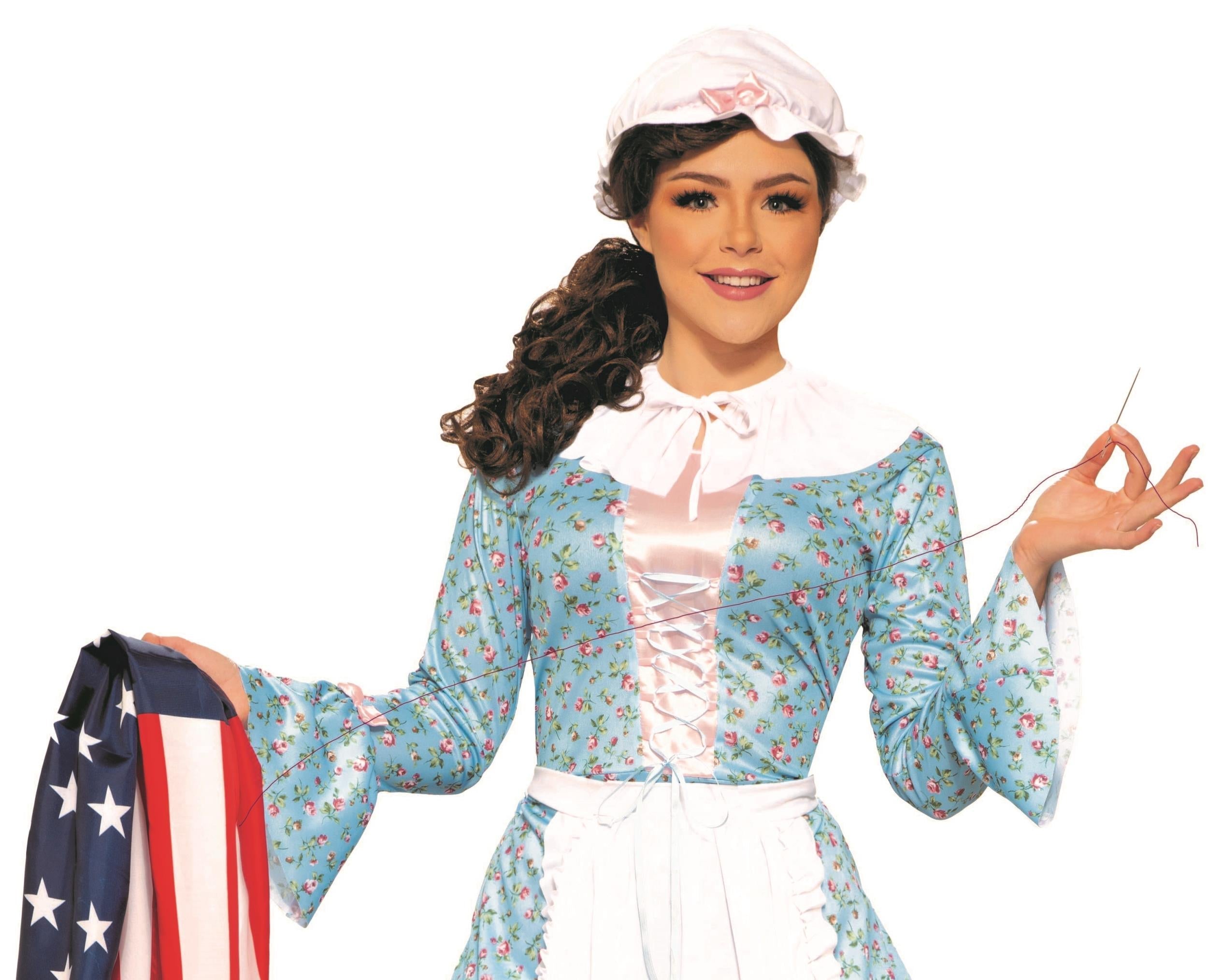 Betsy Ross Costume Founding Woman Adult Patriotic Attire X-Large by HalloweenStore.com