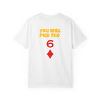 Magic Trick T-Shirt — “You Will Pick the 6” Card Trick Tee by Printify