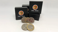 Euro-Dollar Hopping Half (1 Euro and Quarter Dollar) by Tango Magic (ED004) by Murphy's Magic Supplies, Inc.