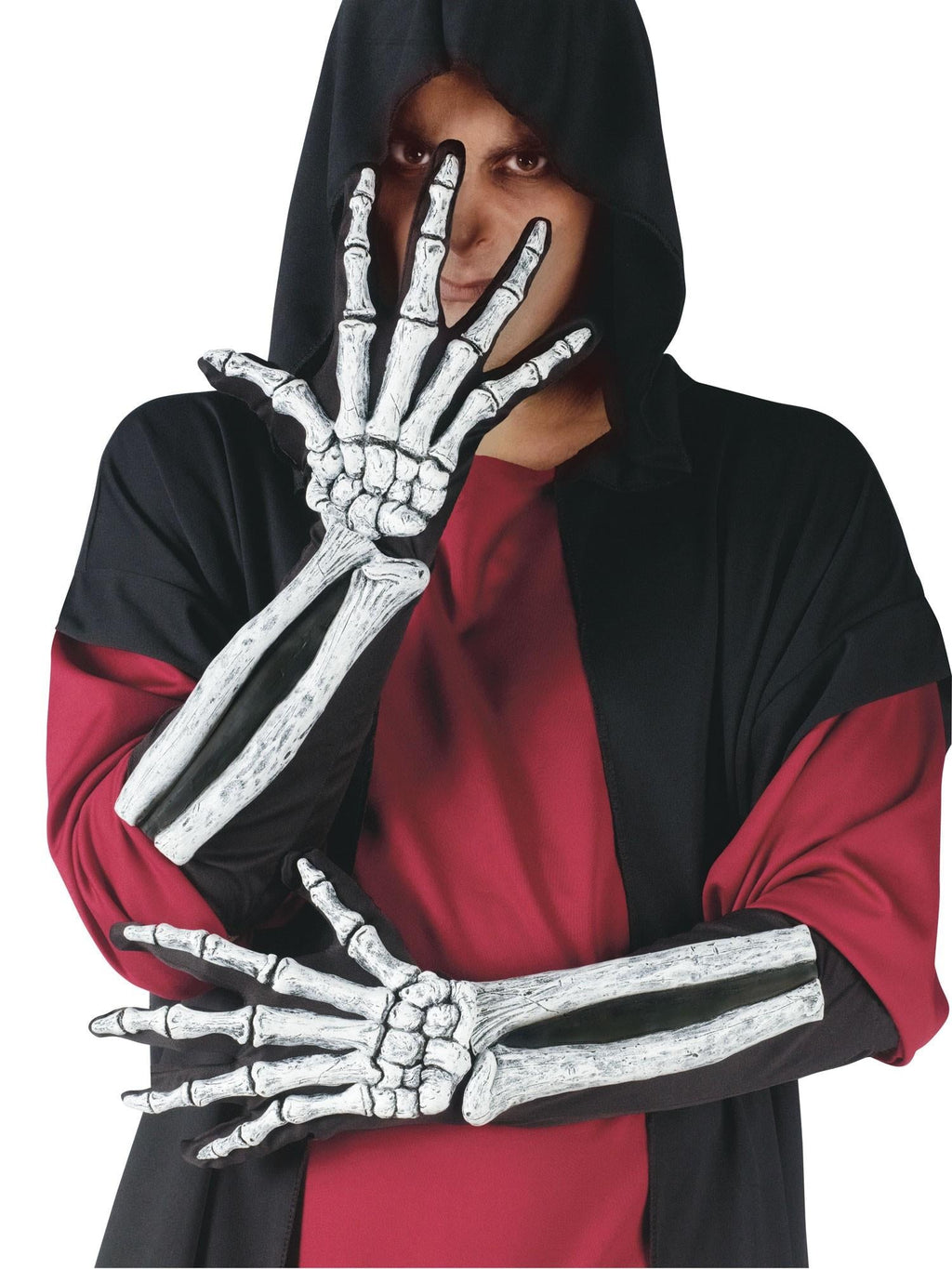 Fun World Skeleton Glove And Wrist Bone Adult Gloves by HalloweenStore.com