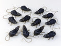FunWorld Creepy Gray Rubber Mouse Prank Rat Lot - Mice Lot of 12 MICE by HalloweenStore.com
