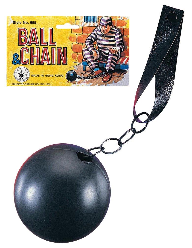 Prisoner Plastic Ball and Chain Convict Inmate Jail Prop Accessory by HalloweenStore.com