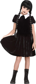 Gothic Girl Black Dress Wednesday Adams Child Costume Medium 8-10 by HalloweenStore.com