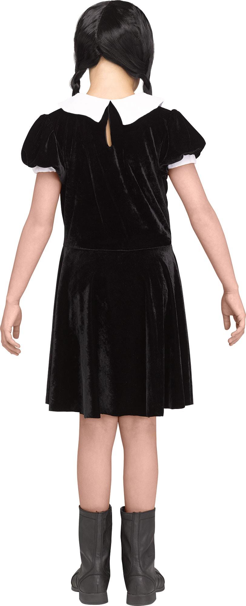 Gothic Girl Black Dress Wednesday Adams Child Costume Medium 8-10 by HalloweenStore.com