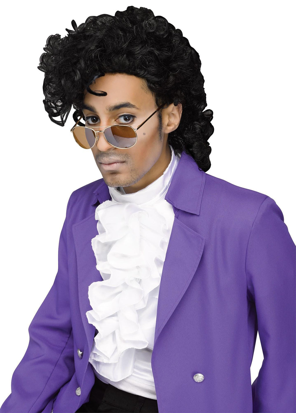 Fun World Purple Pain Prince 80's Rock Star Adult Men's Costume by HalloweenStore.com