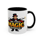 Magic Logo Coffee Mug — "Big Tim's Magic Emporium" Accent Mug (11/15oz) by Printify