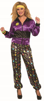 80's Women's Track Suit Retro Adult Costume Standard by HalloweenStore.com